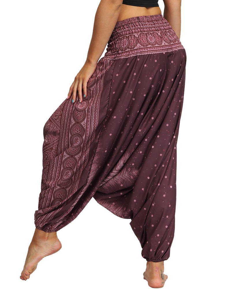 Print Wide Leg High Waist Yoga Pants