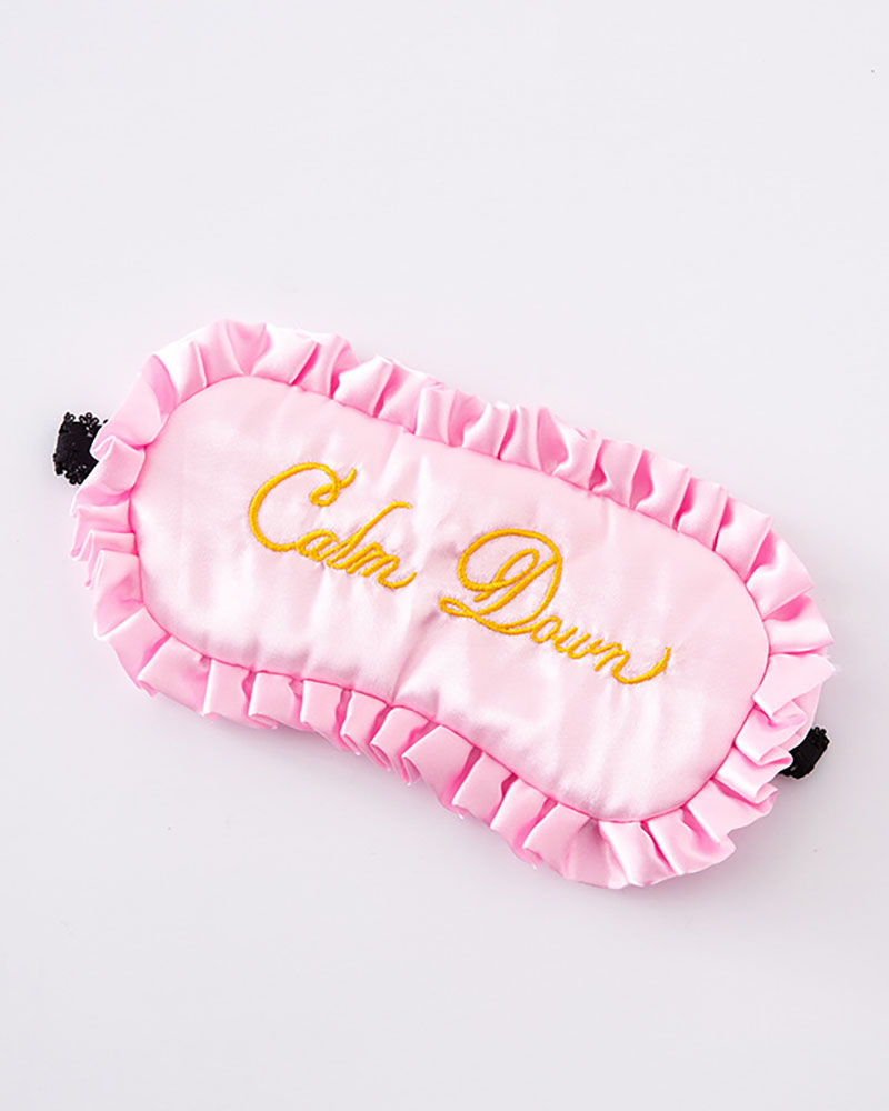 

1PCS Eyelash Pattern / Letter Embroidery Eye Cover, Style2