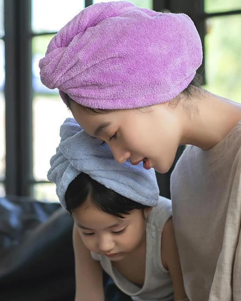 

2PCS/Set Quick Magic Hair Dry Hat, Purple