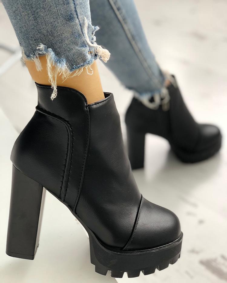chunky heeled ankle boots