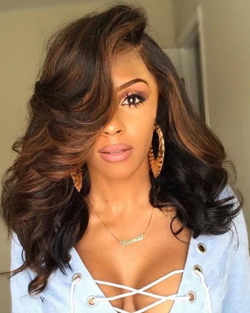 

Natural Long Curly Wig, Brown