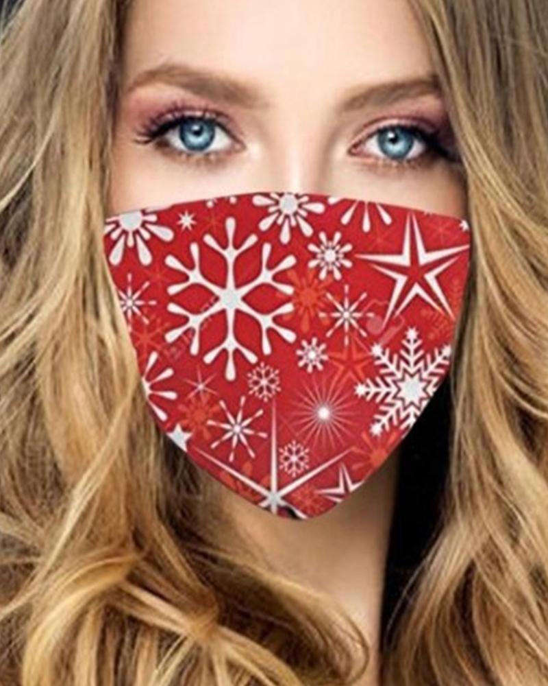 

Christmas Patterns Print Earloop Face Mask, Style5