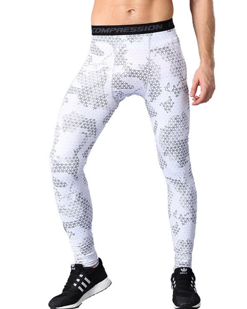 

Camouflage Print Skinny High Elastic Sporty Pants, Style7