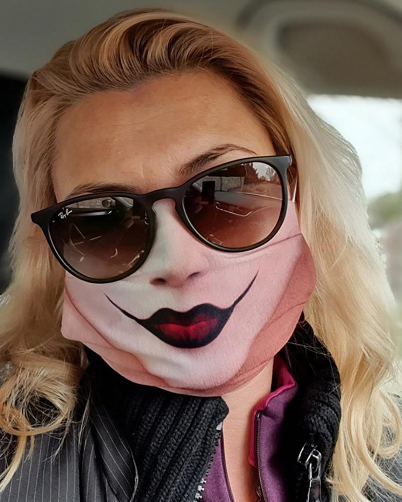 

Face Emoji Print Breathable Mouth Mask, Style3