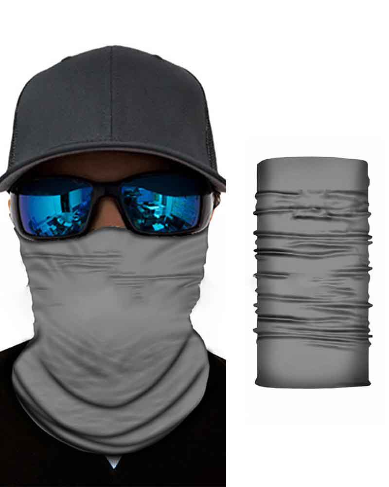 

Solid Face Breathable Bandana Magic Scarf Headwrap Balaclava, Gray