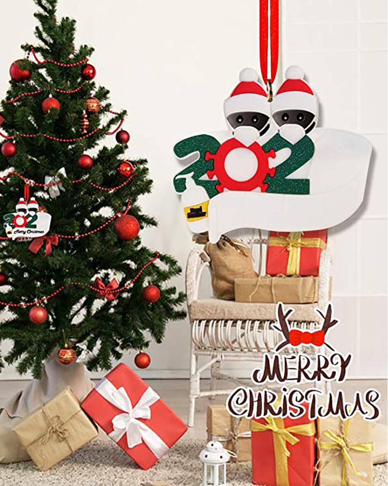 

Christmas 2020 Family Member With Mask & Toilet Paper Ornament, Style1