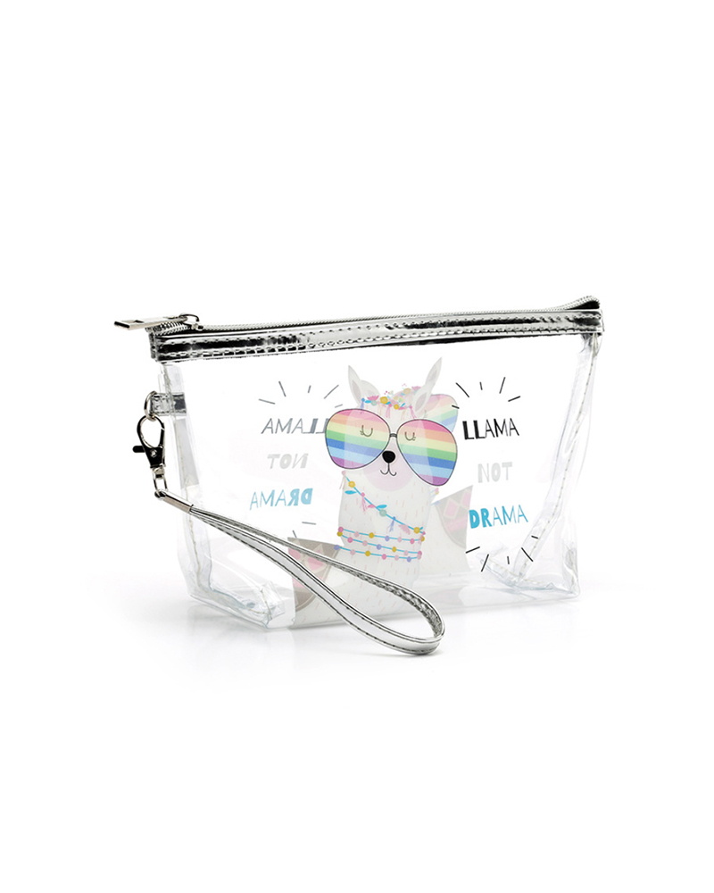 

Animal / Fruit Print Transparent Waterproof Makeup Bag, Style10