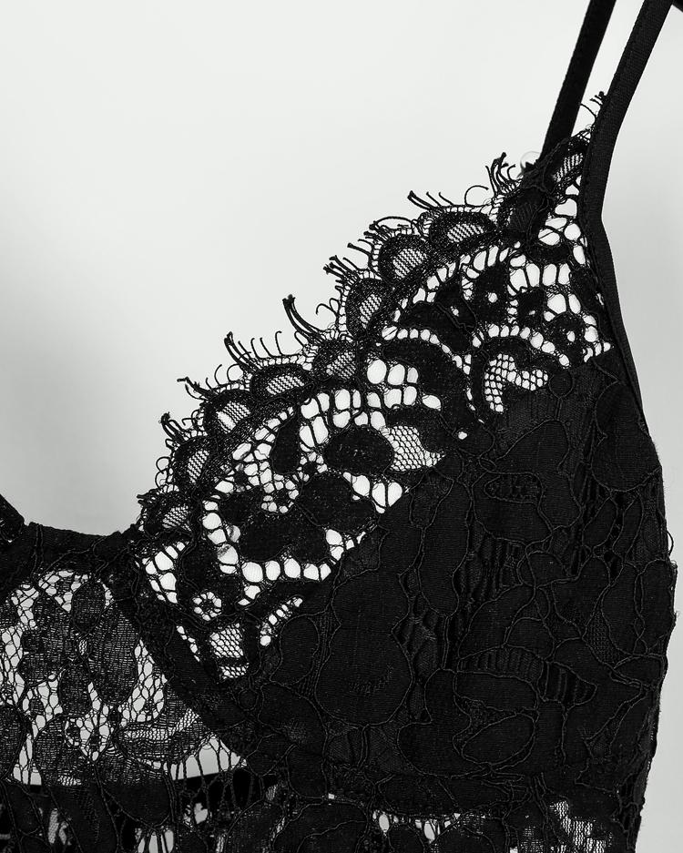 eyelash lace crochet side slit bodycon dress