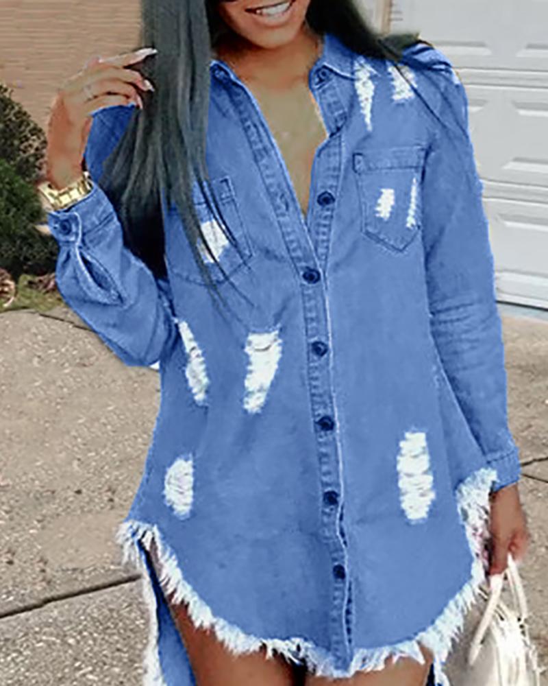 ellezarra denim shirt dress