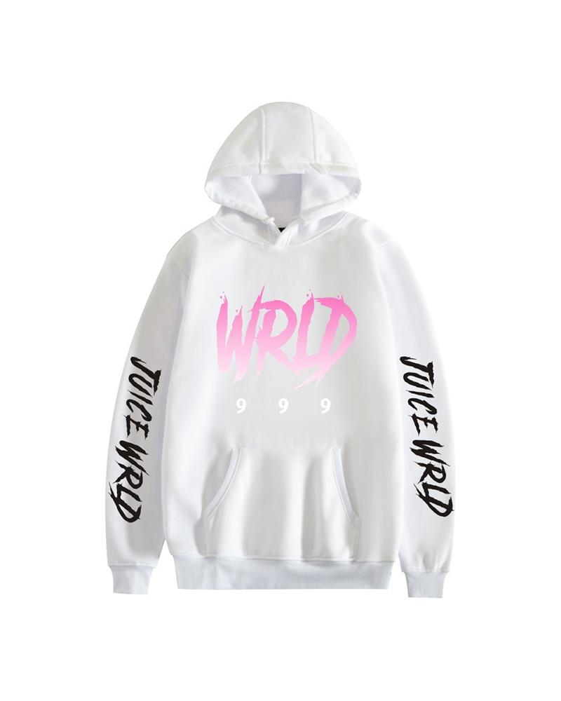 

Juice World Letter Print Long Sleeve Hoodies Sweatshirts, White