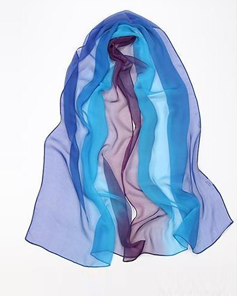 

Colorblock Mesh Scarf, Dark blue