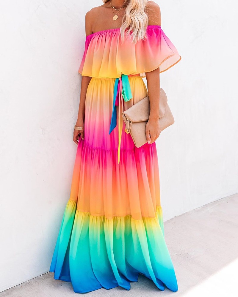 gradient maxi dress