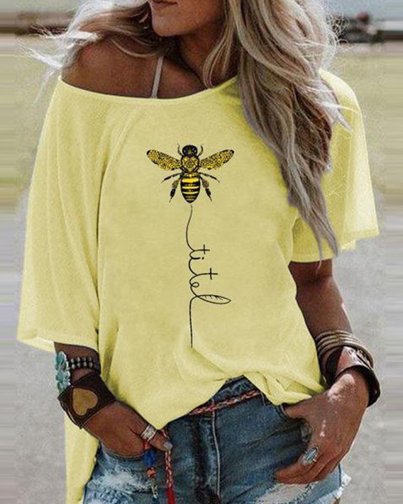

Let It Bee Loose T-Shirt, Light yellow