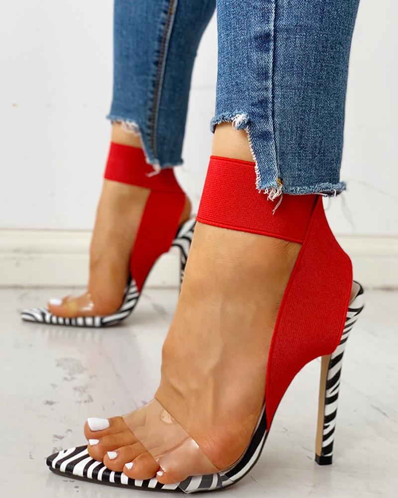 translucent strap heels