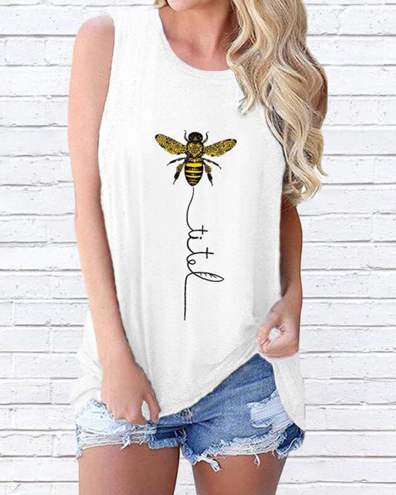 

Let It Bee Tank Top, White