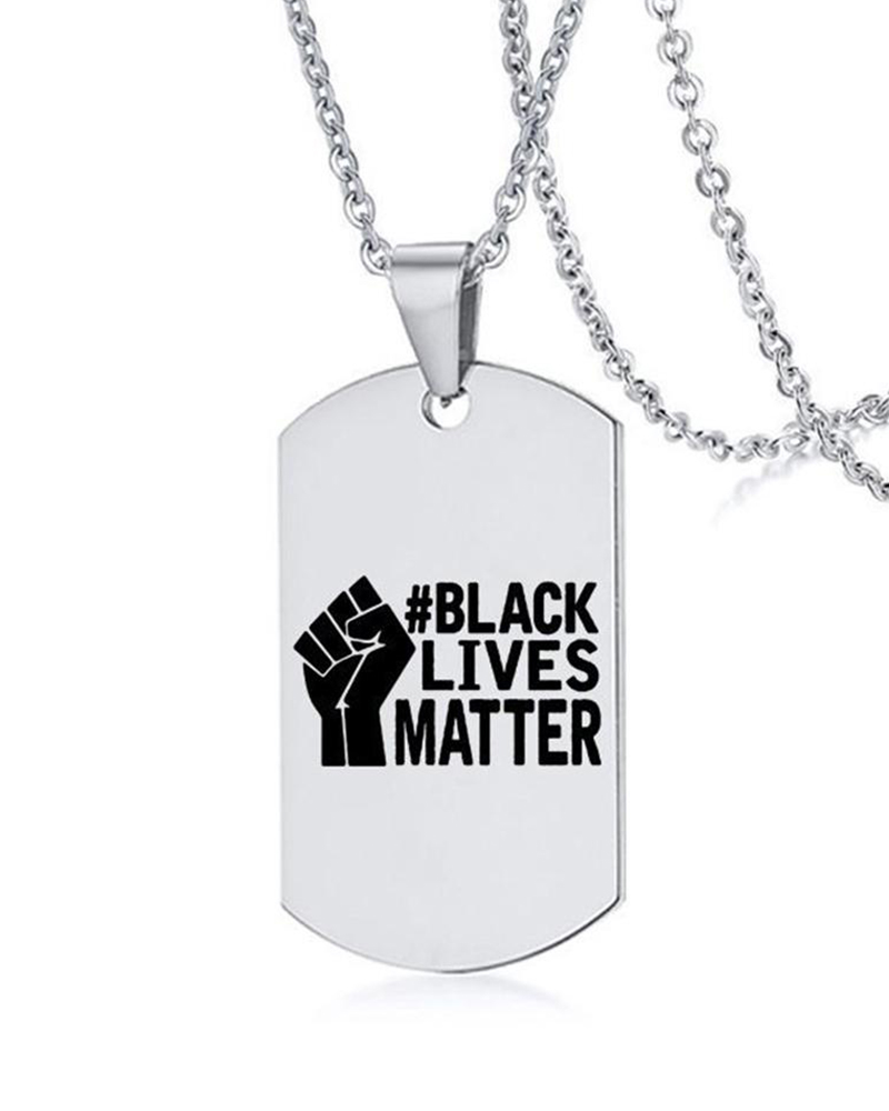 

Black Lives Matter Stainless Steel Pendant Necklace, Style5
