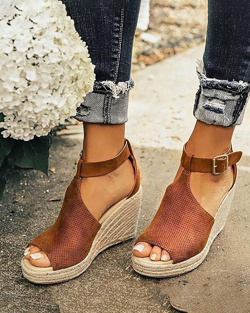 suede espadrille wedges