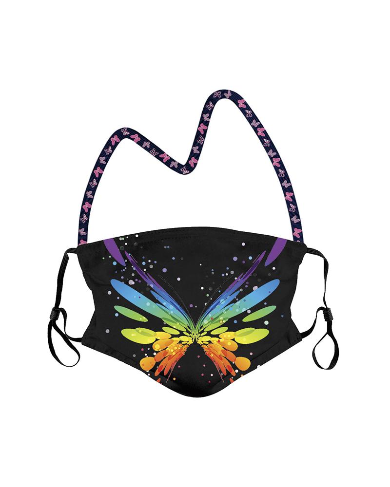 

Butterfly Print Filter Breathable Face Mask, Style2