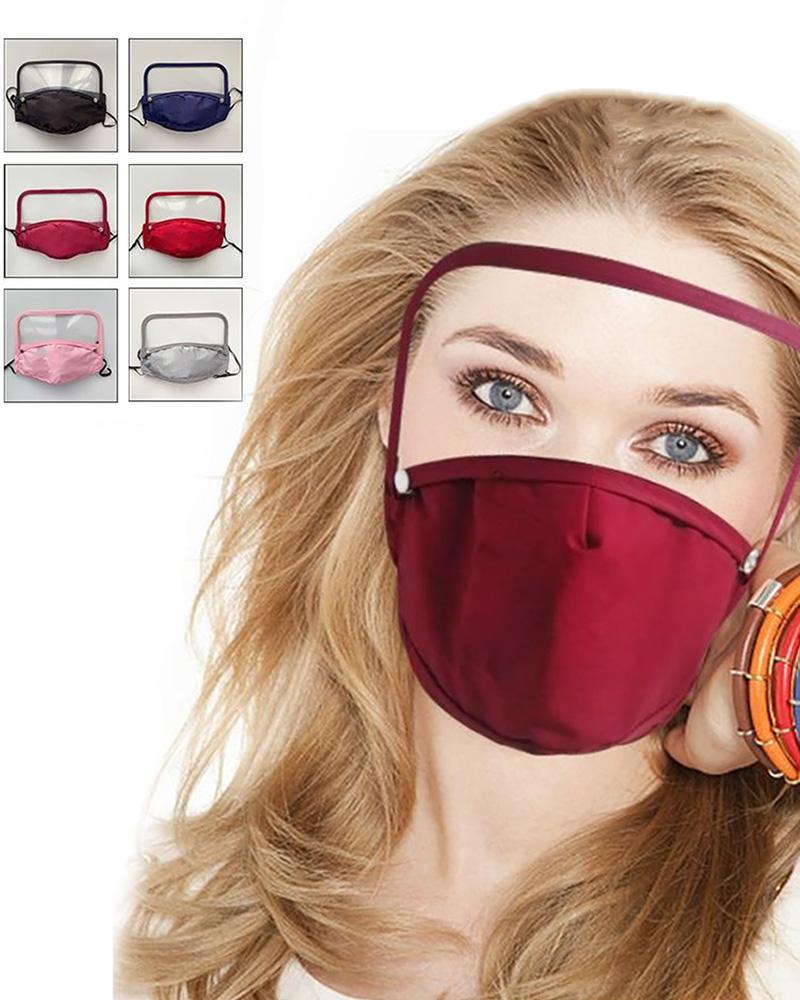 

Detachable Face Mask With Eyes Shield, Red