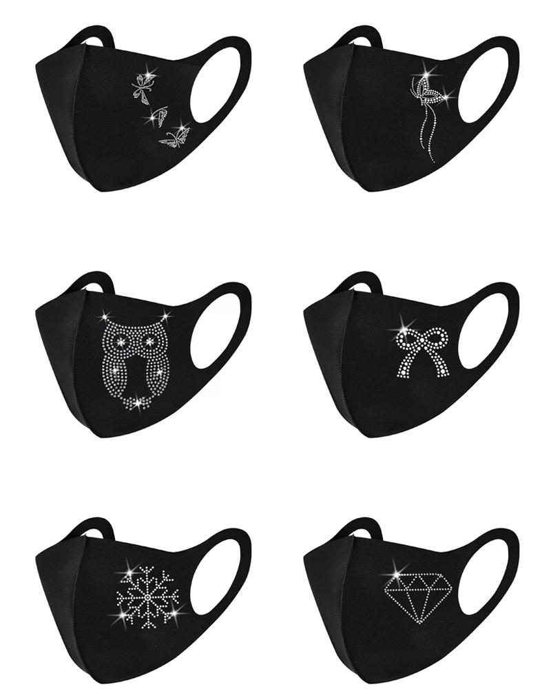 

Mutil Pattern Studded Breathable Face Mask, Style11