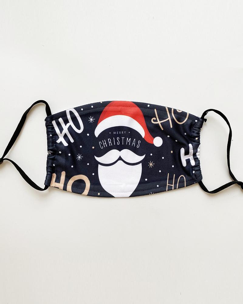 

Christmas Santa Reindder Print PM 2.5 Face Mask With Fliter For Kids, Style4