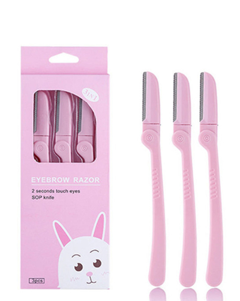 

3PCS Folding Eyebrow Trimmer, Pink
