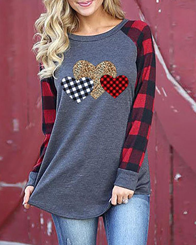 

Christmas Print Long Sleeve Casual Top, Style12