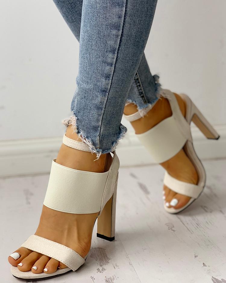 elastic strap sandals