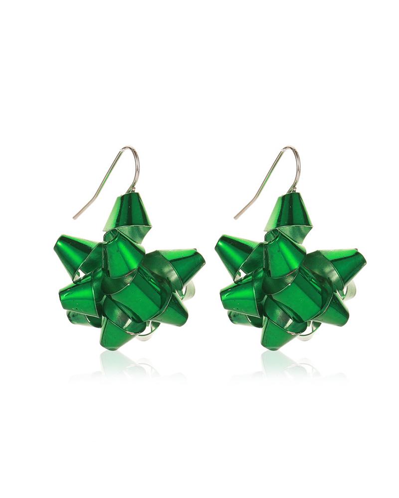 

Christmas Snowflake / Bell / Cactus Pattern Drop Earring, Style1