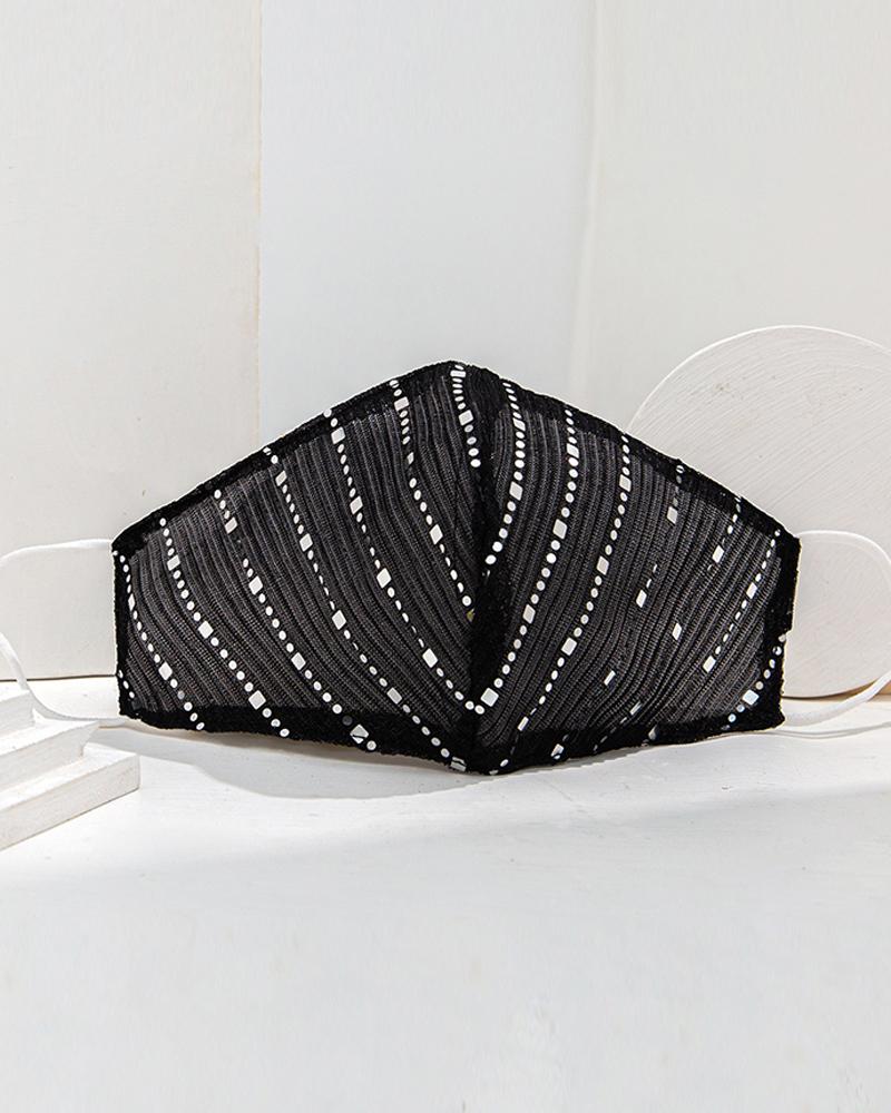 

Studded Breathable Face Mask, Black