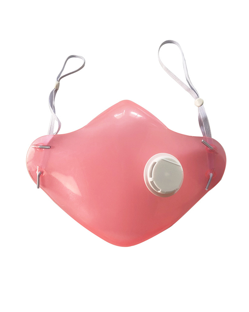 

Silicone Plain Face Mask With Valve, Pink