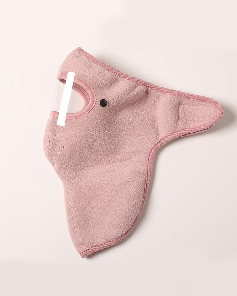 

Winter Windproof Neck Warmer Breathable Full Face Mask With Eye Shield, Pink