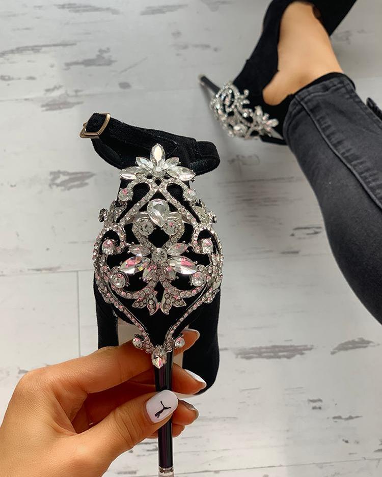 ankle strap heels pointed toe