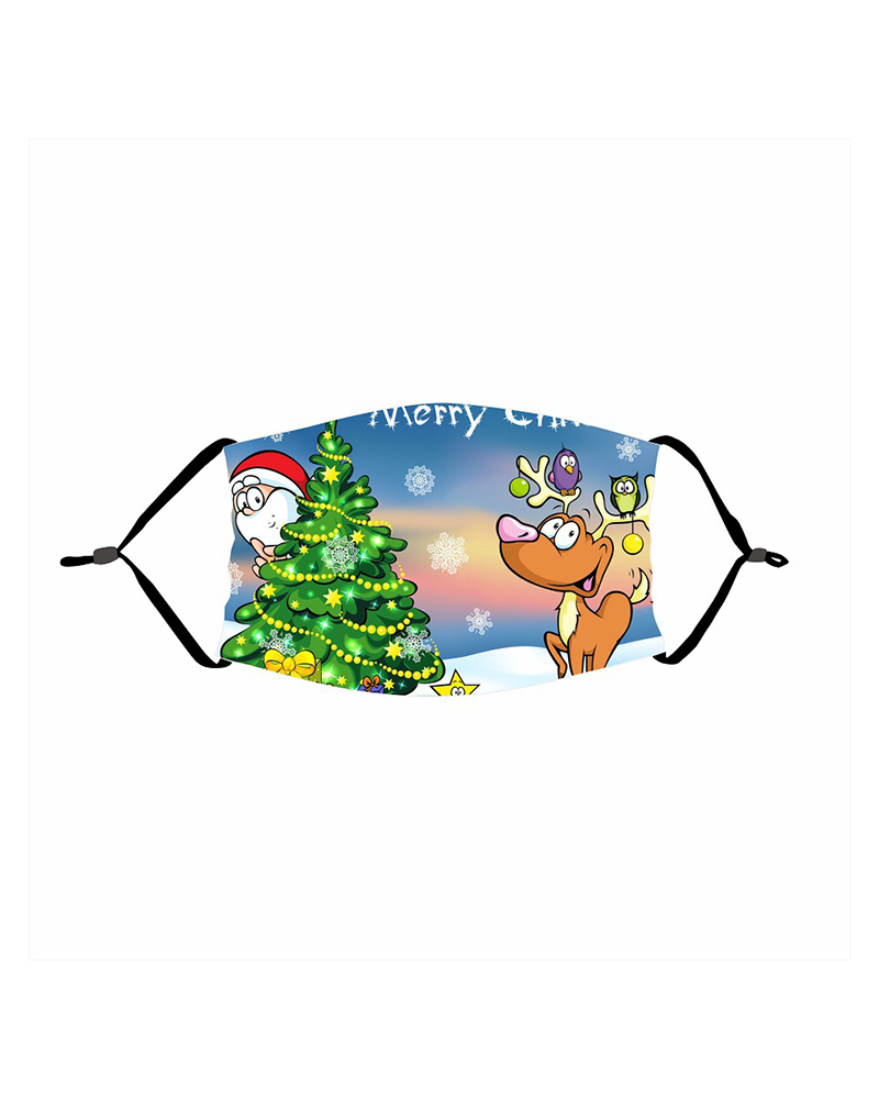 

Christmas Print PM 2.5 Face Mask For Kids, Style5