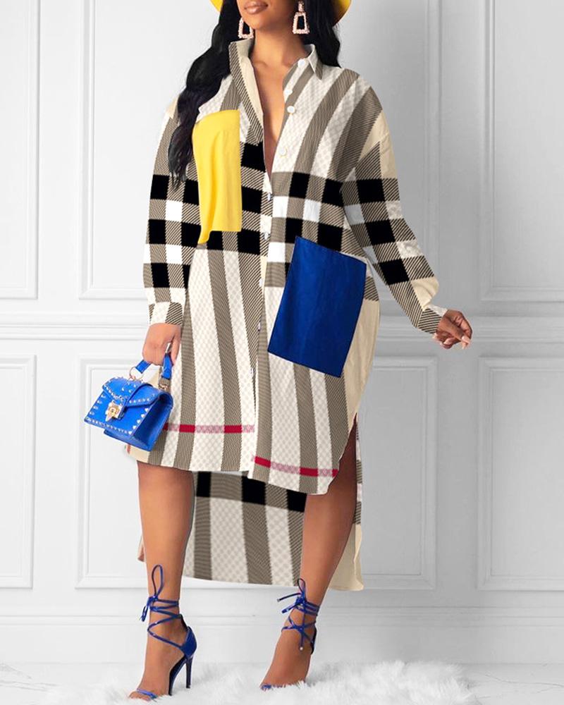 colorful shirt dress