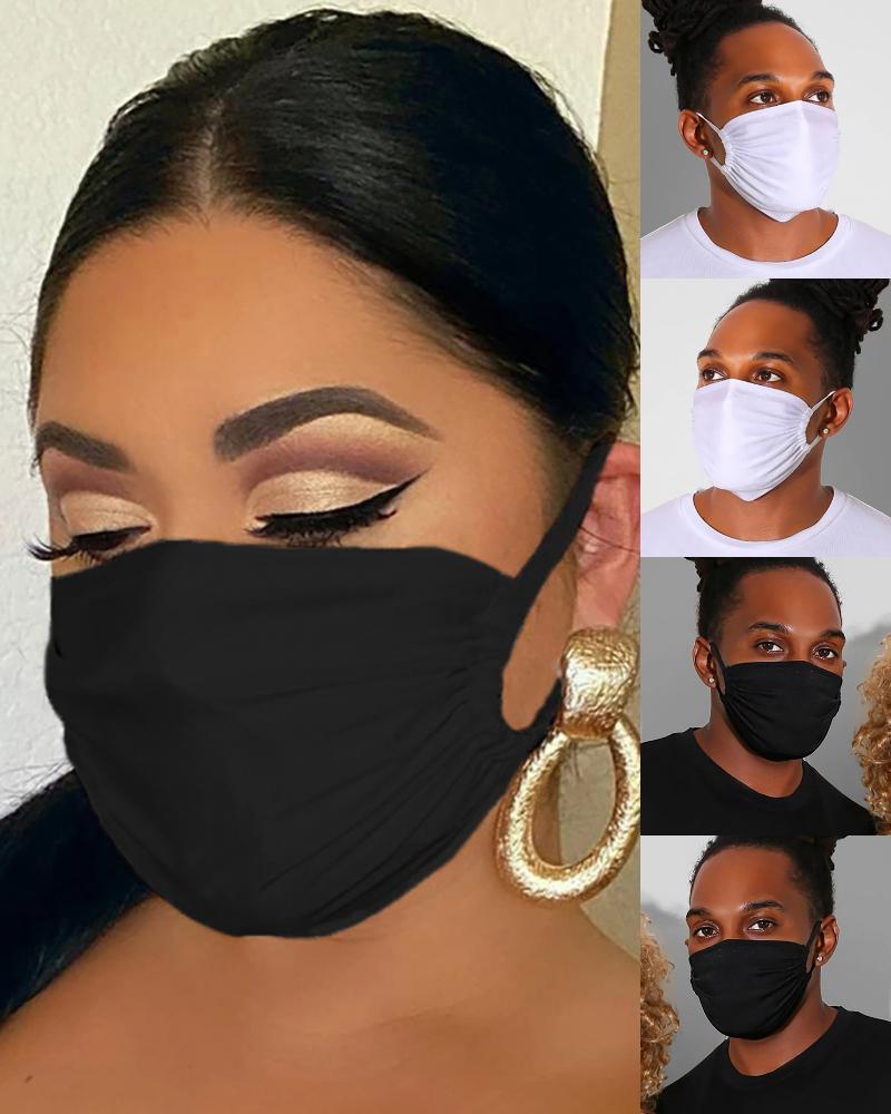

5PCS/Set Randomly Dispatched Plain Breathable Face Mask(Colors/Patterns Sent Randomly, Multicolor