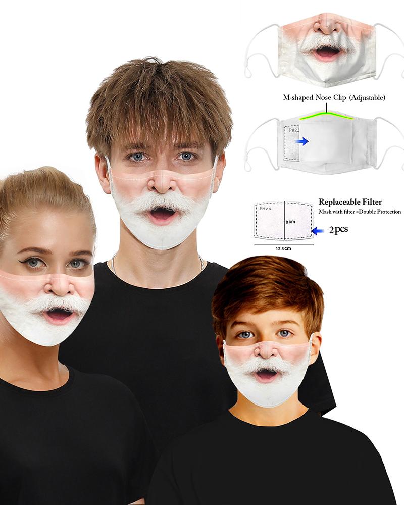 

Christmas Cartoon Print PM 2.5 Breathable Face Mask, Style14