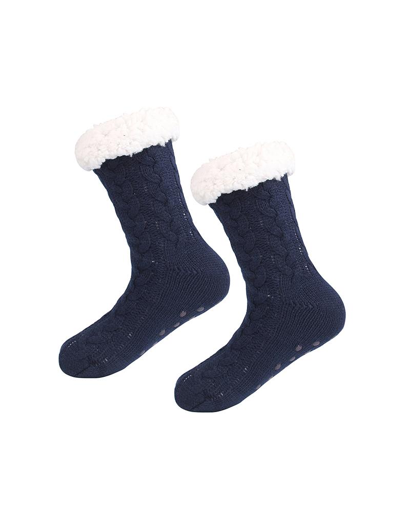 

Super Soft Warm Cozy Fleece Socks, Dark blue