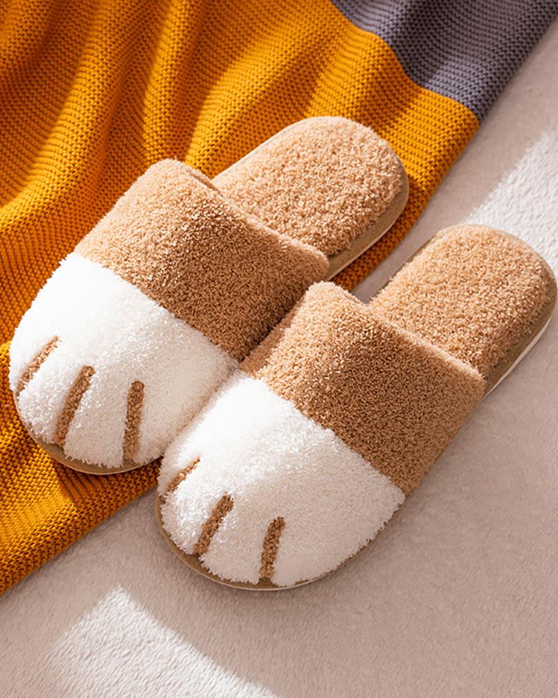 

Cat Paw Slippers, Khaki