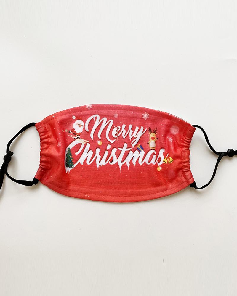 

Christmas Santa Reindder Print PM 2.5 Face Mask With Fliter For Adults, Style2