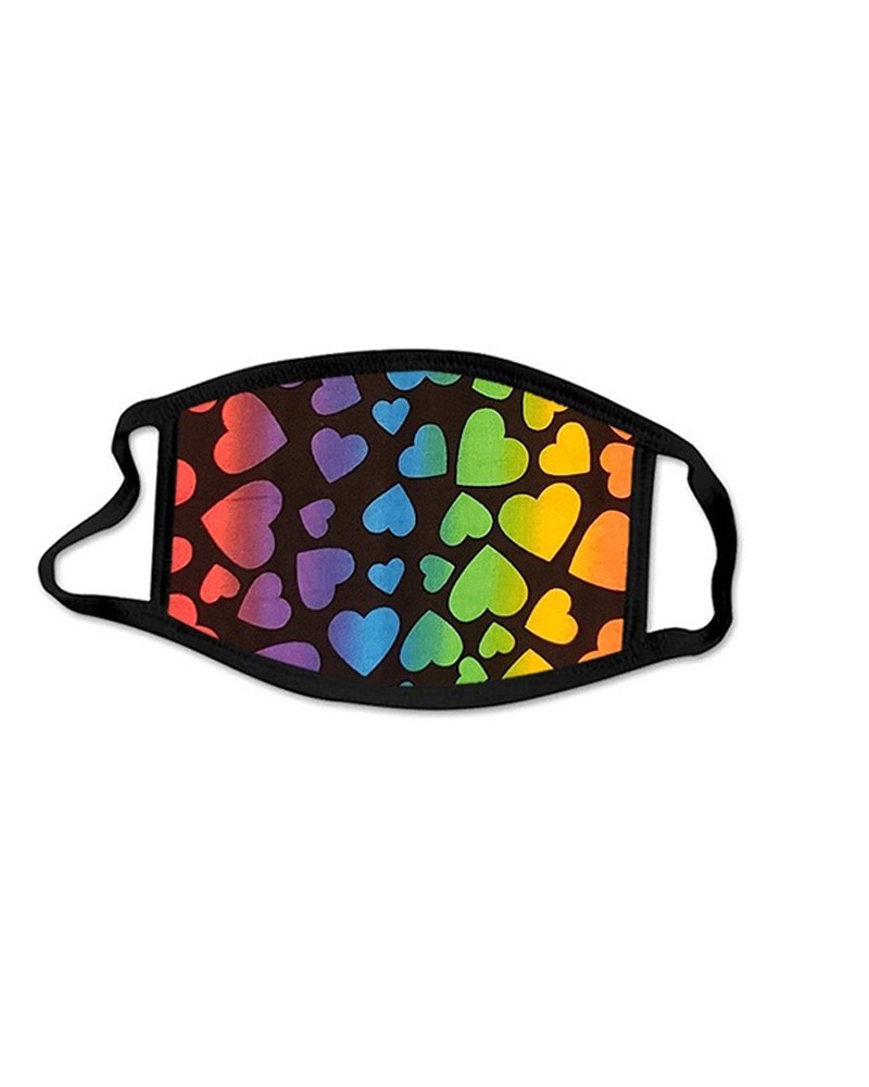 

Heart Letter Print Breathable Face Mask, Style2