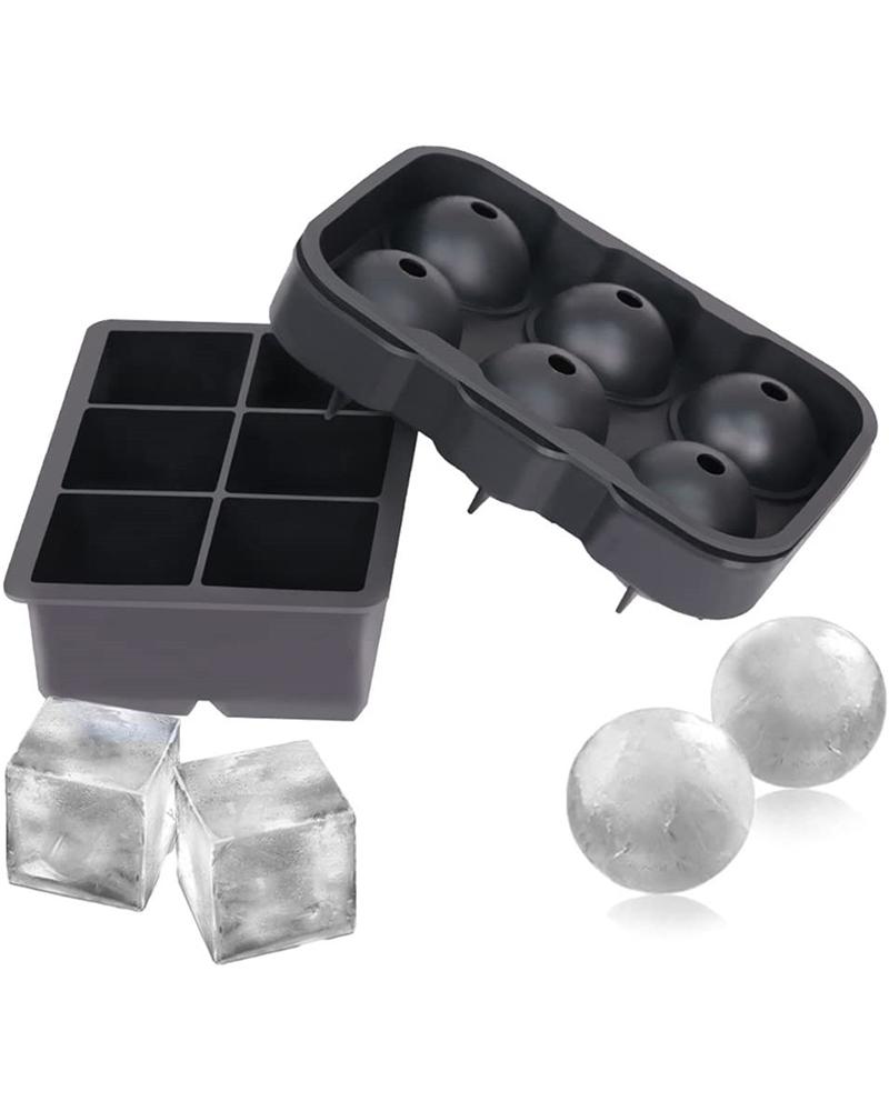 

Reusable Silicone Ice Cube Molds, Black