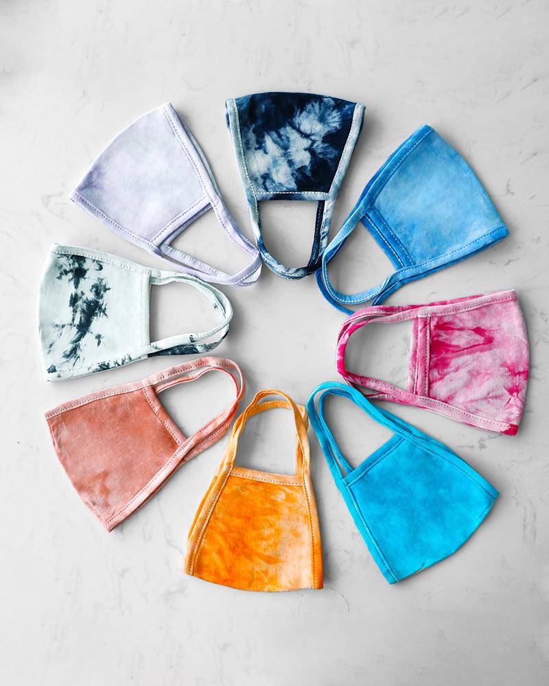 

5PCS/Set Randomly Dispatched Tie Dye Print Breathable Face Mask(Colors/Patterns Sent Randomly, Multicolor