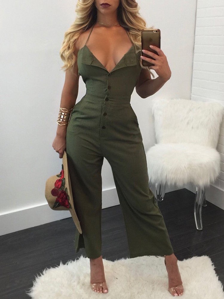 halter culotte jumpsuit