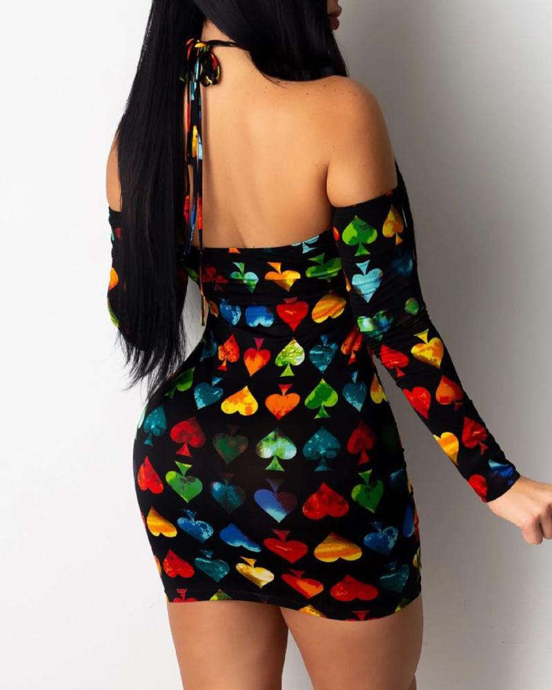lace up backless dress