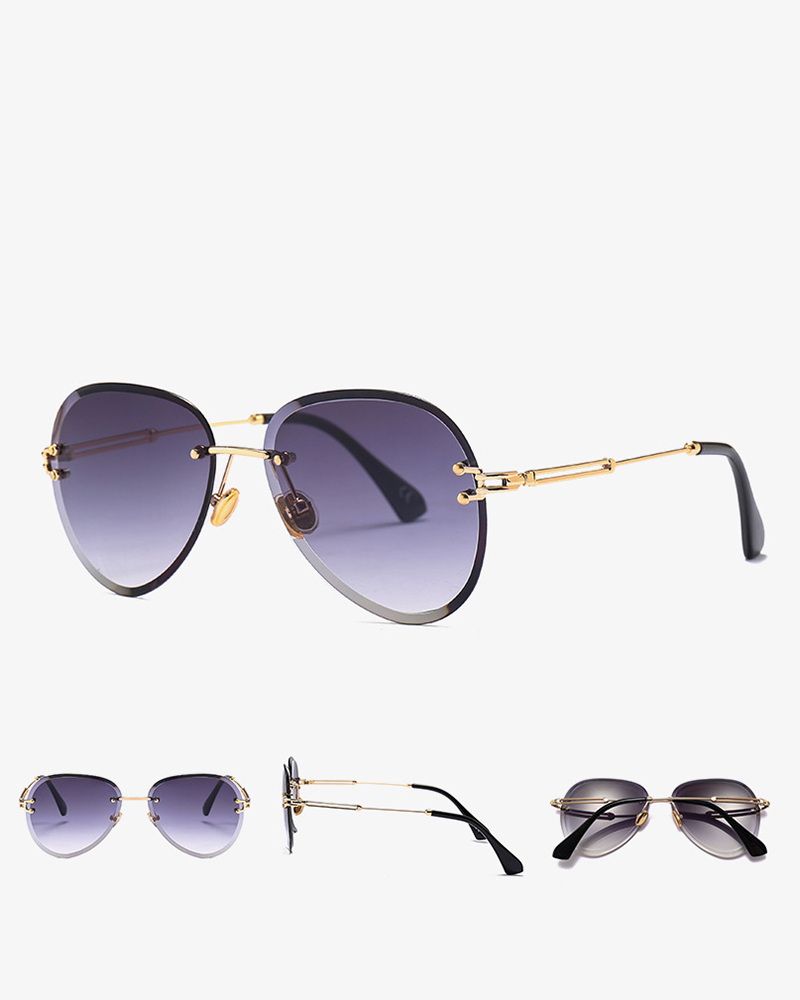 

Round Flexible Metal Frame Sunglasses, Dark blue