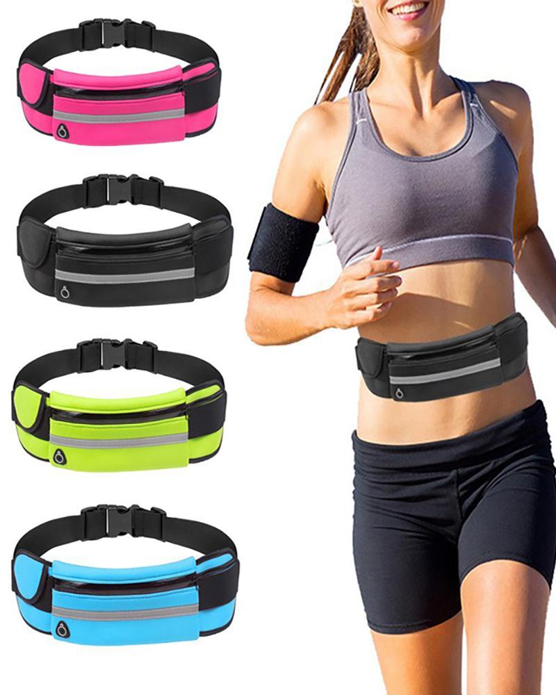 

Travel Multifunctional Sports Mini Fanny Pack Portable Waterproof USB Waist Pack Belt Bag, Black
