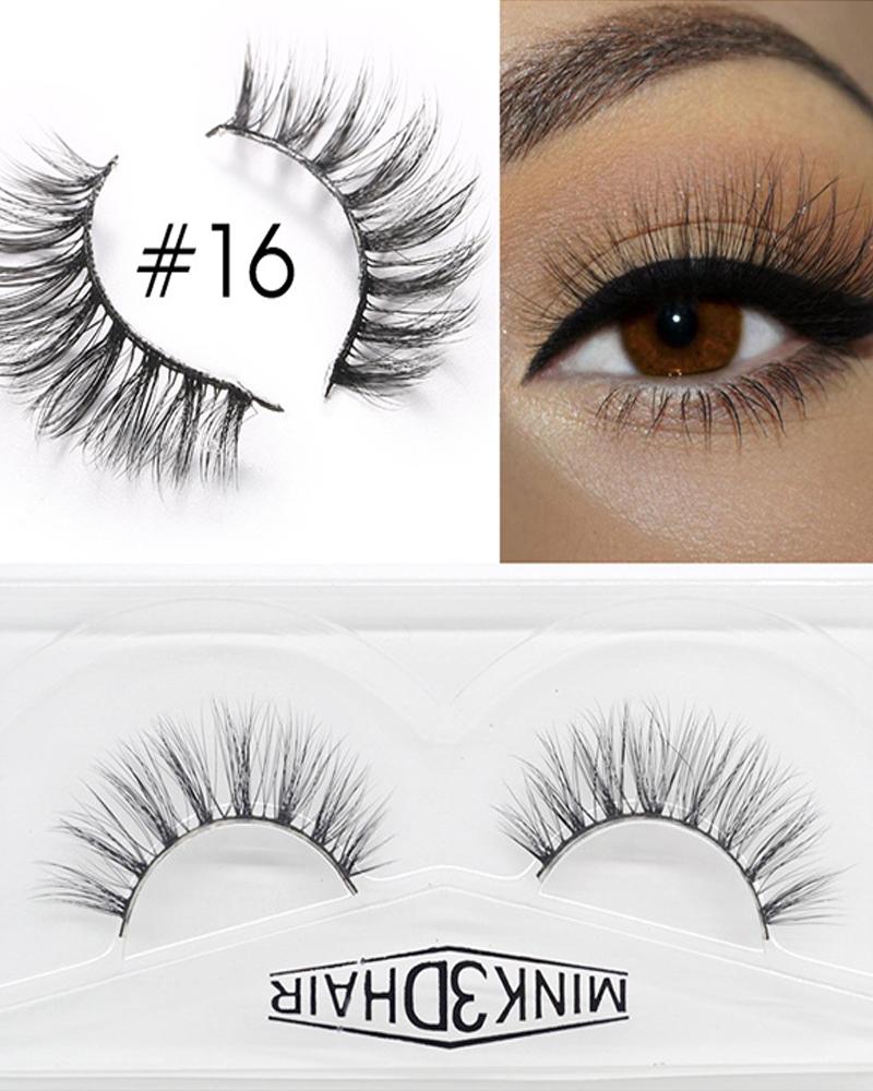 

1 Pair Volume Curly False Eyelashes, Style16