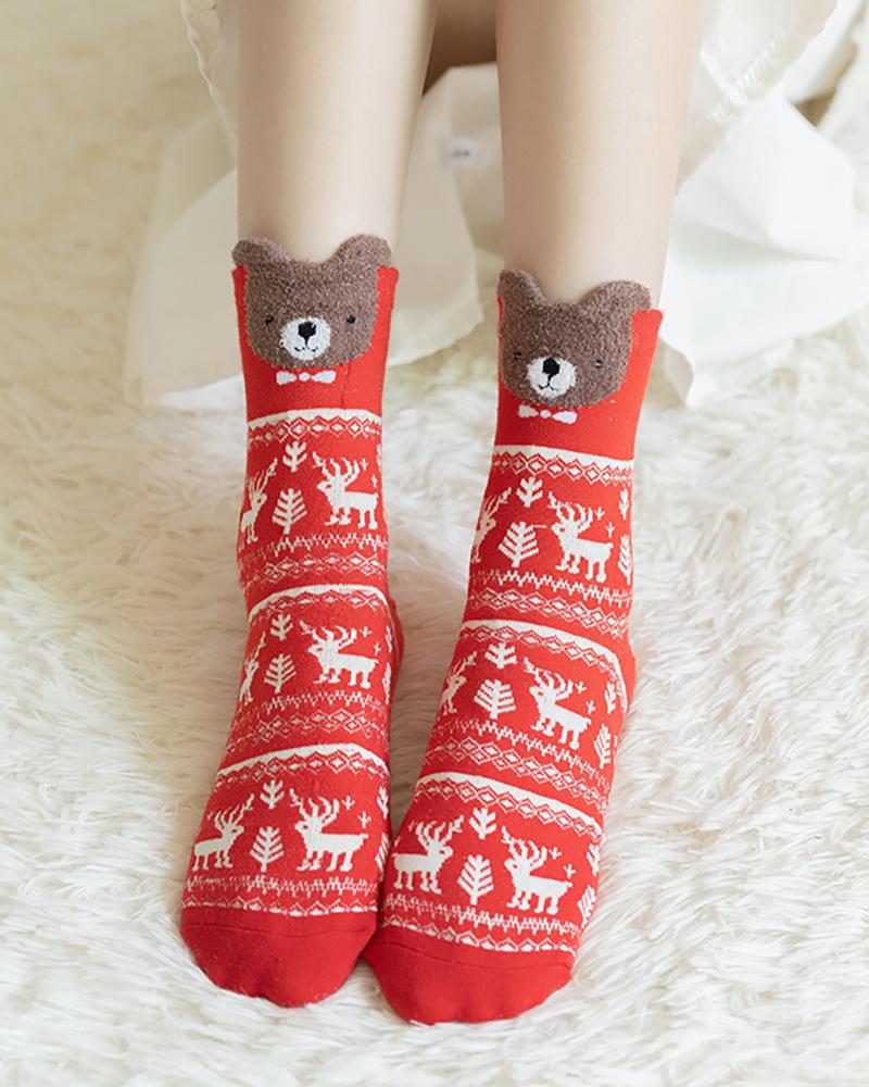 

1Pairs Christmas Pattern Socks, Style4