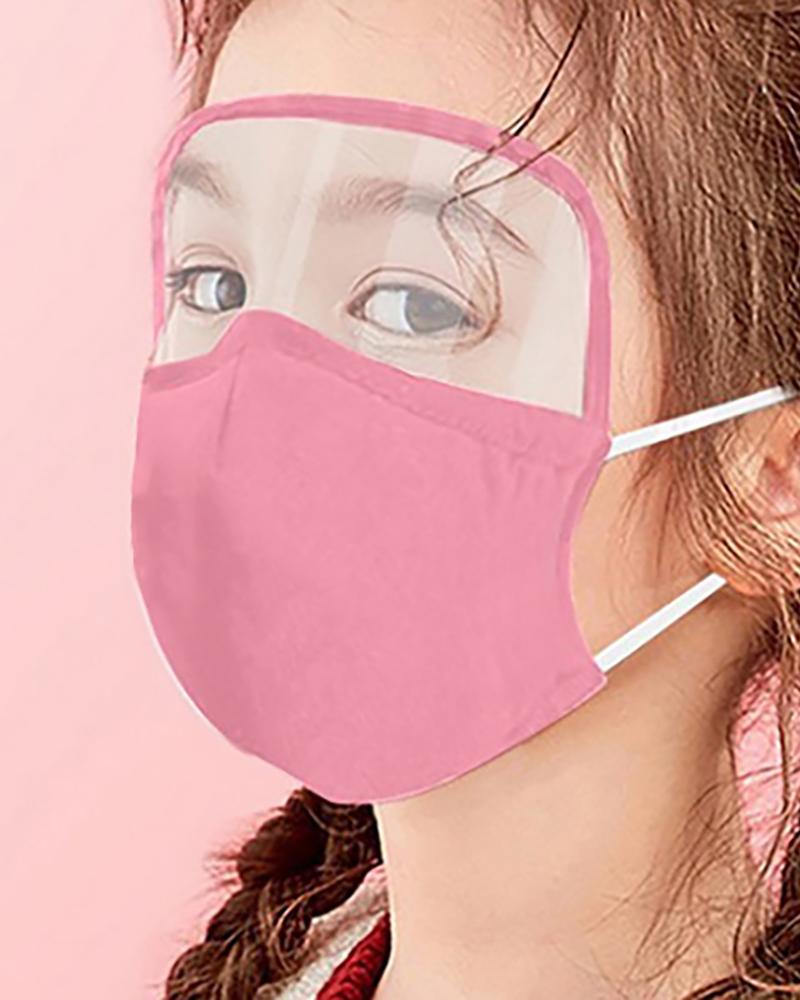 

Children Outdoor Face Protective Face Mask With Eyes Shield, Pink